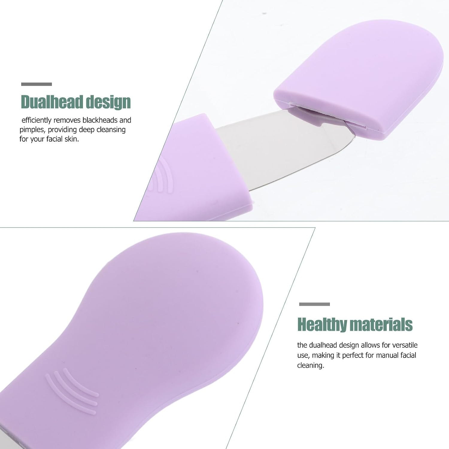 Dual Head Blackhead Scraper Tool, Stainless Steel Face Pore Cleaner