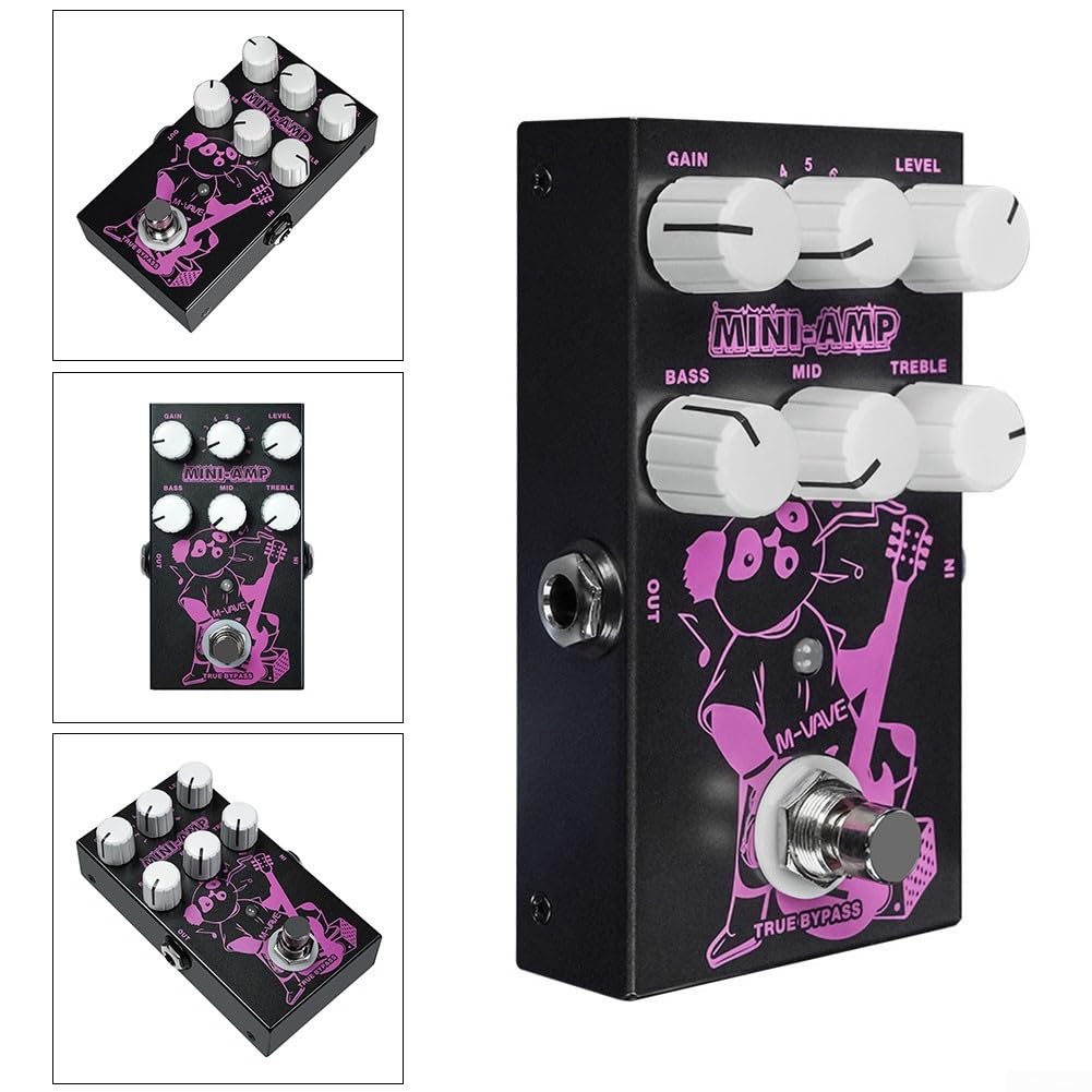 Pédale d'effet de simulation de guitare, pour pédale de préampli MVAVE MINI AMP, 9 effets d'ampli classique, égaliseur 3 bandes, True Bypass