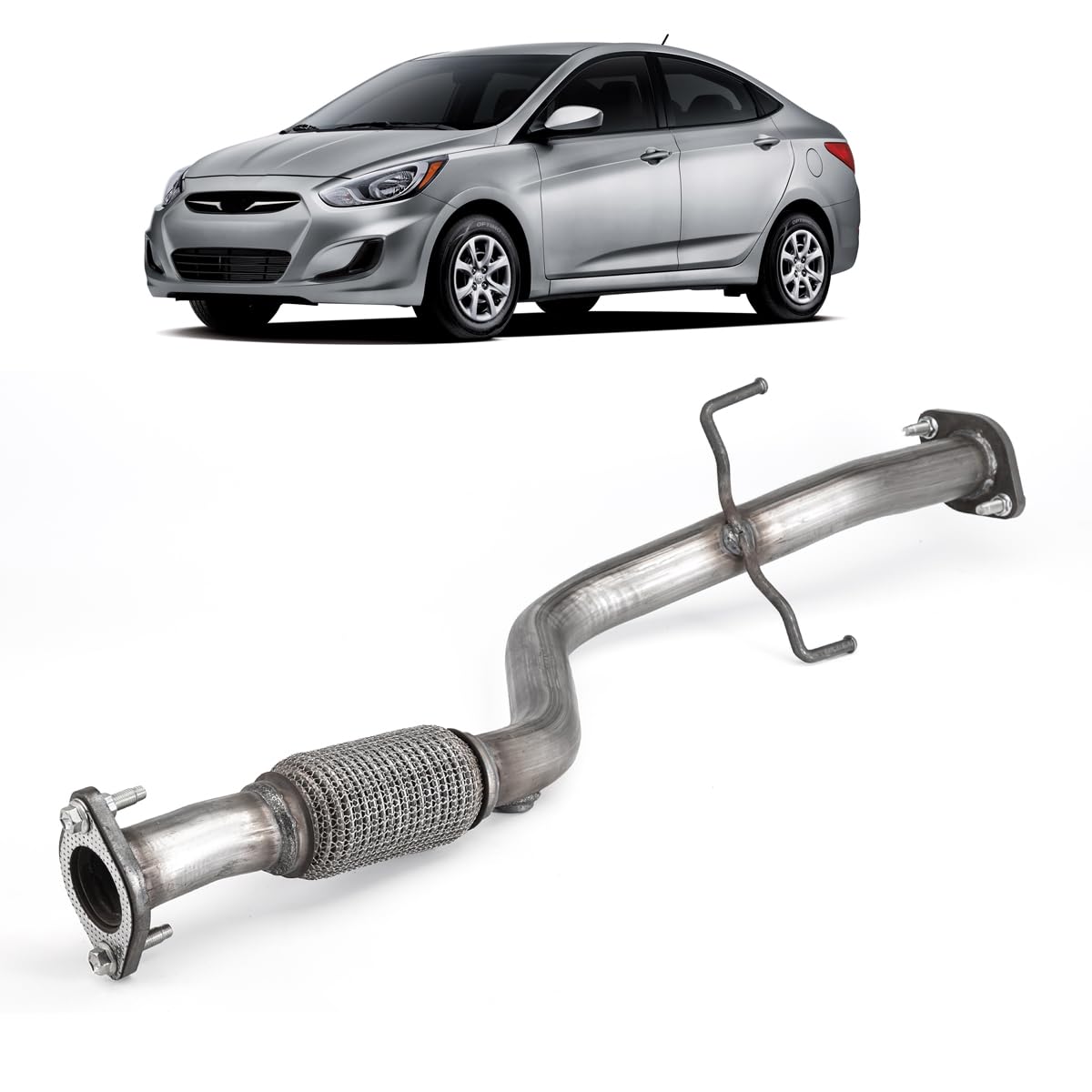 Exhaust Muffler Pipe compatible with 2006-2011 Hyundai Accent 1.6L; 2006-2011 Kia Rio 1.6L; 2006-2011 Kia Rio5 1.6L 53725-image-48