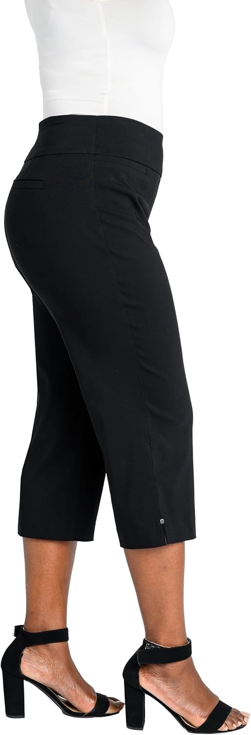 Briggs New York Womens Pull on Split Hem Capri - Image 2