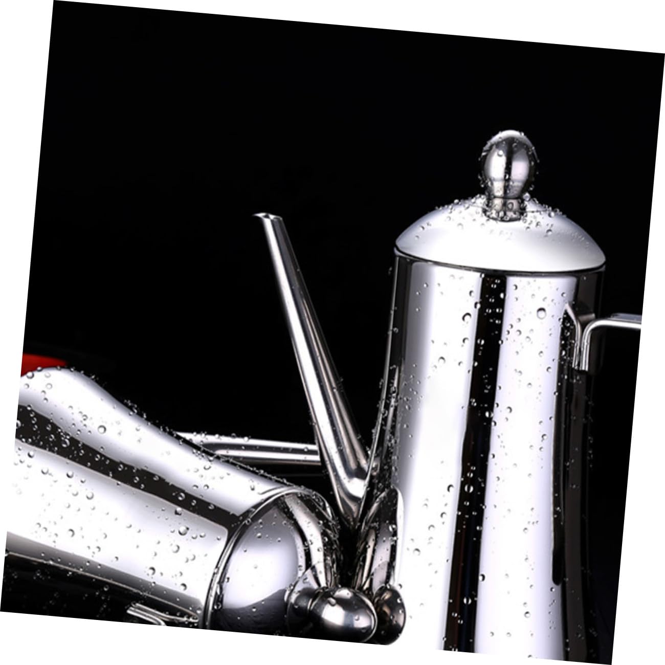 Artibetter Aceitera de Acero Inoxidable con Diseño Antigoteo Tapa Protectora y Superficie Brillante Dispensador para Aceite Vinagre y Salsa Botella Duradera para Cocina y Restaurante