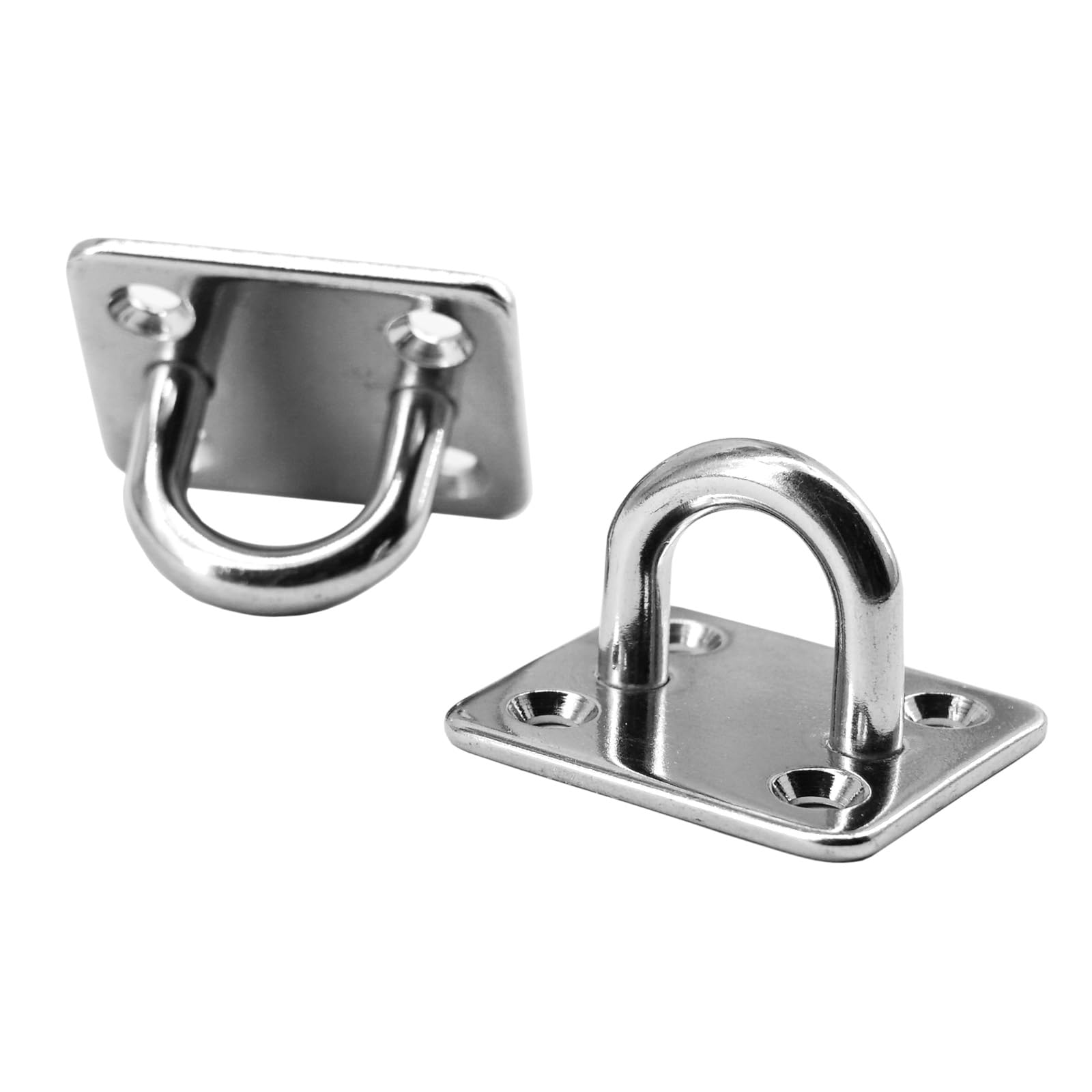 Piastra rettangolare M10 in acciaio inox, resistente, per fissare e installare sacchi di sabbia, cesti sospesi, altalene, 2 pezzi