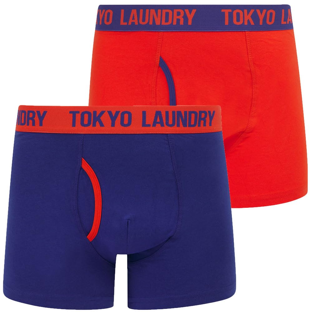 Tokyo Laundry Men's 2 Pack Gift Box Stretch Cotton Boxer Shorts Set