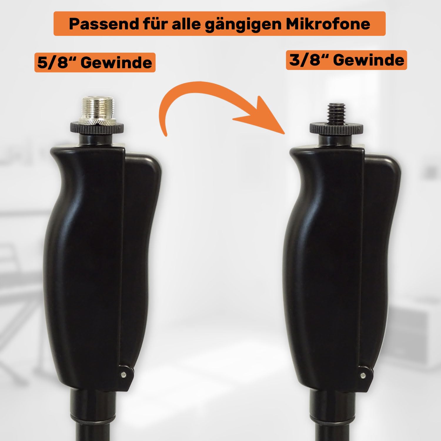 keepdrum MS124 - Soporte para micrófono con soporte para tablet