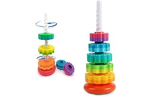 Montessori Spinning Stacking Toys for Baby Boy and Girl, Gear Baby Toy,...