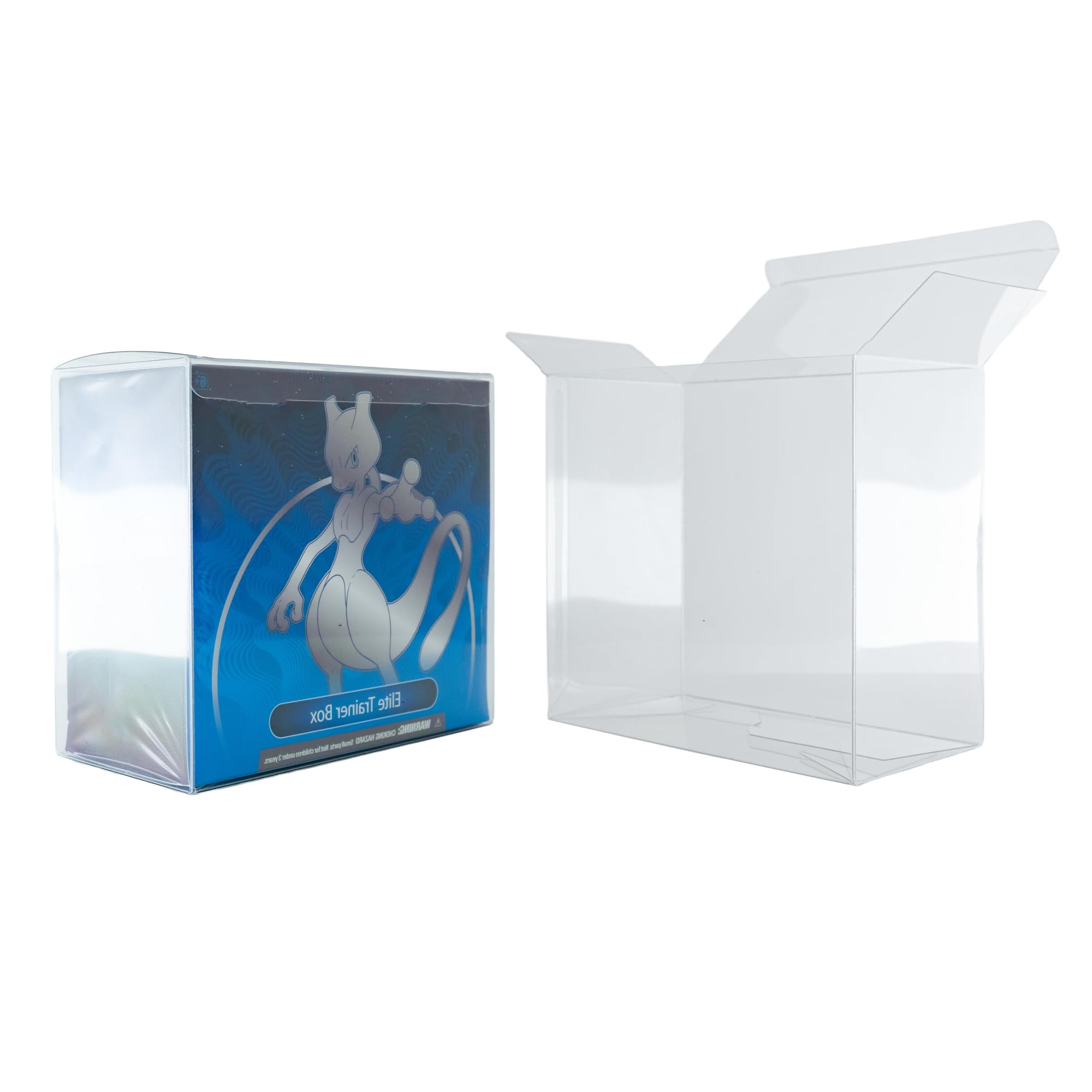 PET Elite Trainer Box 10 sztuk, plastikowa osłona na pudełka ETB 19 x 16,7 x 9 cm, kompatybilna z Pokémon Elite Trainer Box - Sztywny, wytrzymały, odporny na kurz