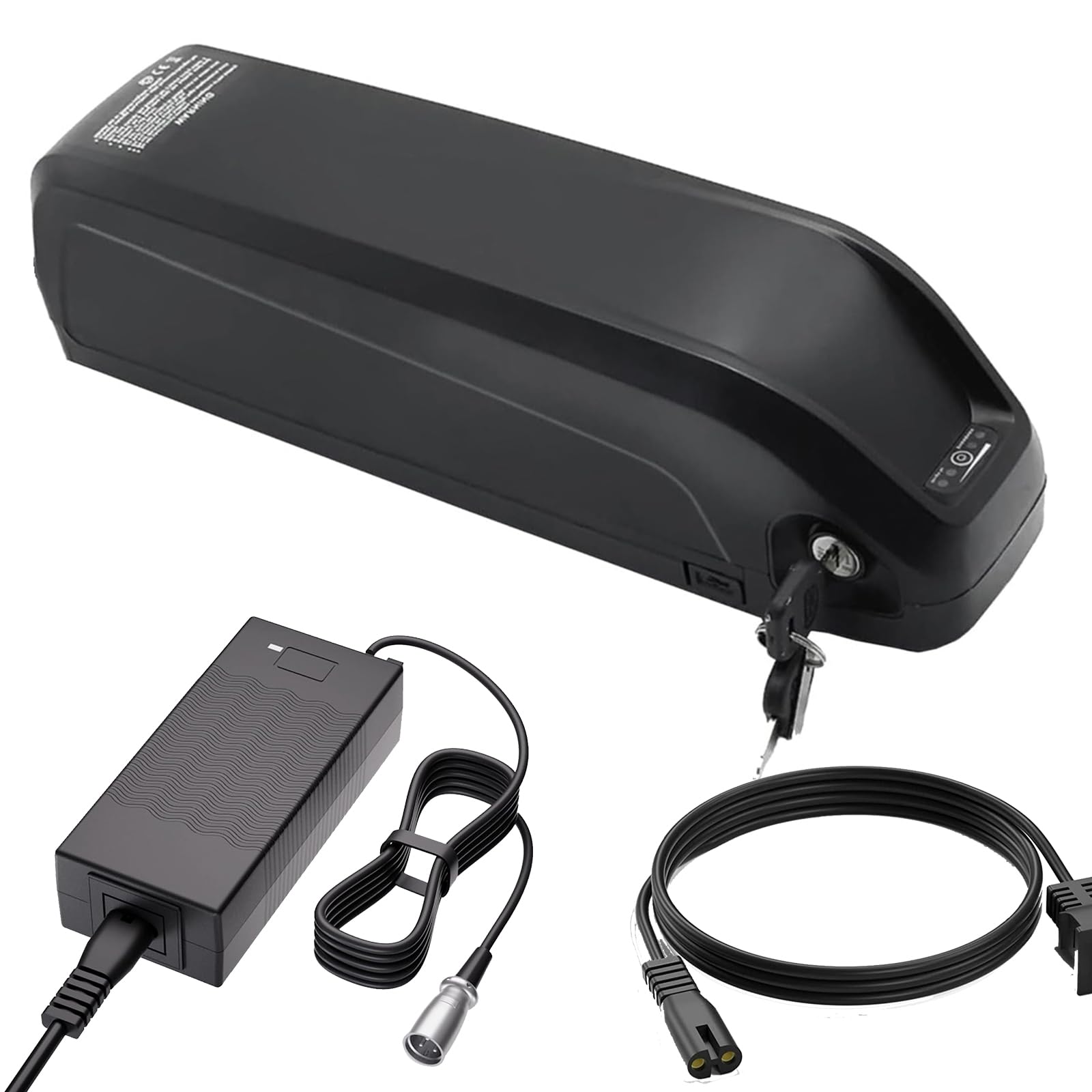 36V Lithium-Ion Battery 36V E-Bike Battery 36V Downtube Battery 10.4Ah 13Ah 15Ah 17Ah with Charger for 350W 450W 550W 650W Mountain Bike Motor