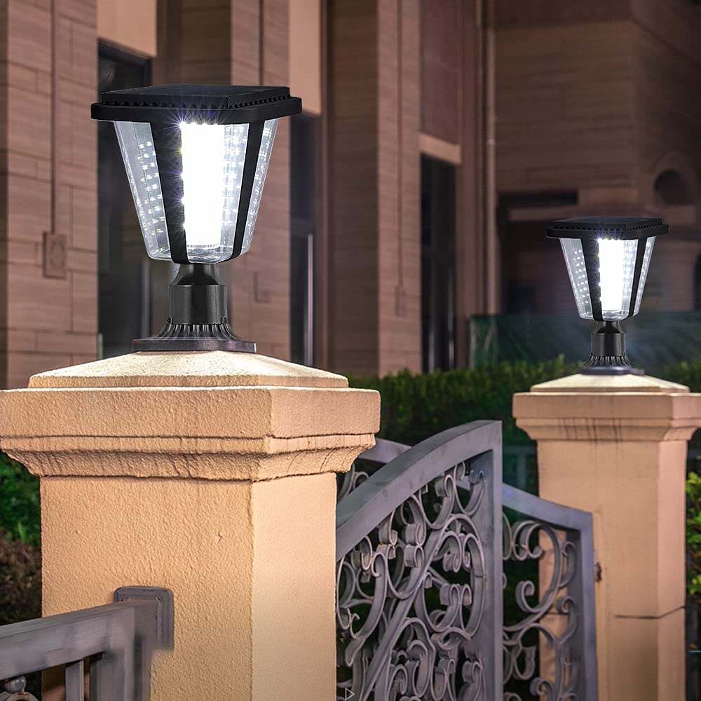 Buy UDOOSOL Solar Post Lights Outdoor Waterproof Led Aluminum,Warm&Cool