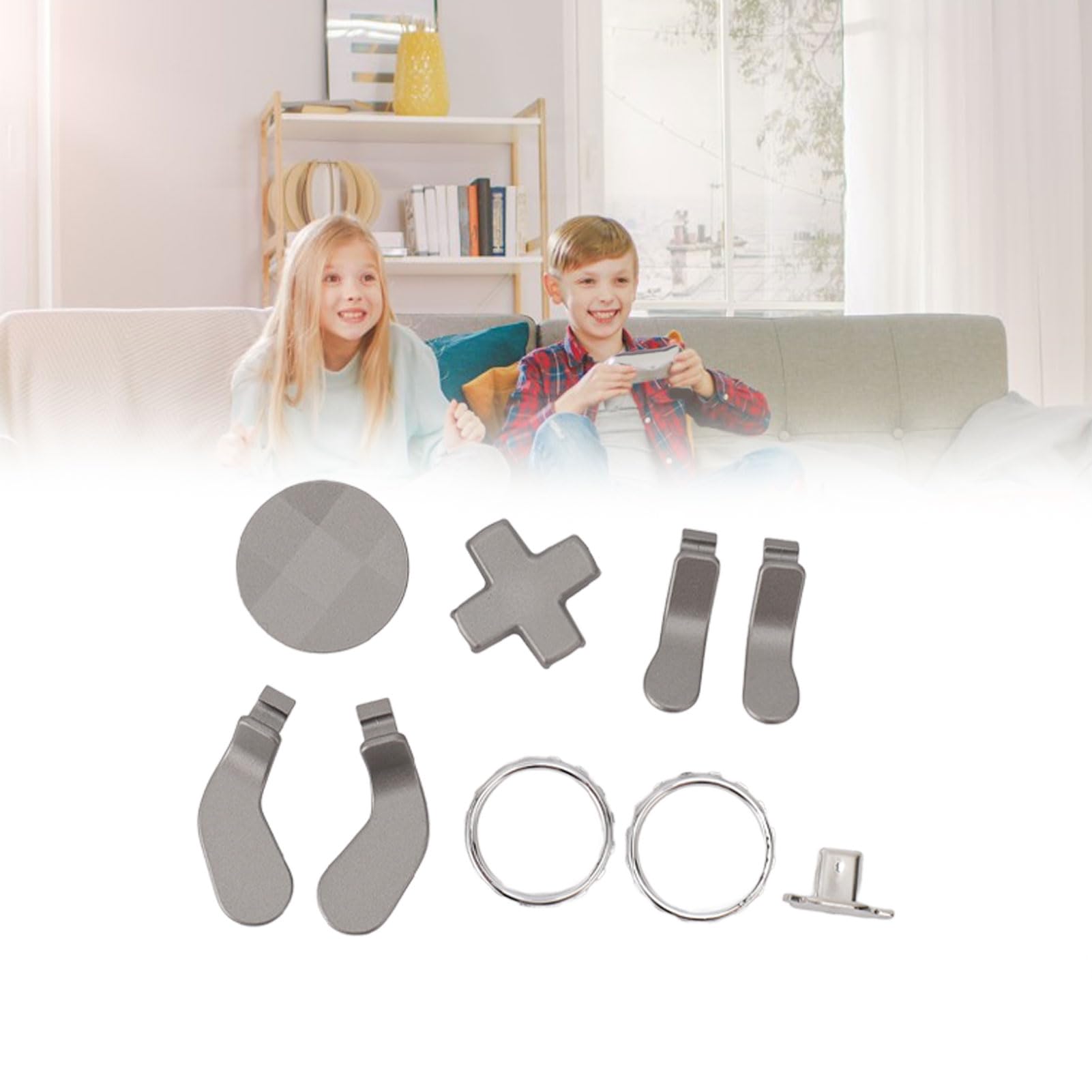 15-in-1-Metall-Thumbsticks für One Elite Series 2, Elite Series 2 Controller-Zubehörteile, Gaming-Zubehör-Ersatz für One Elite Series 2 Controller (Silver)