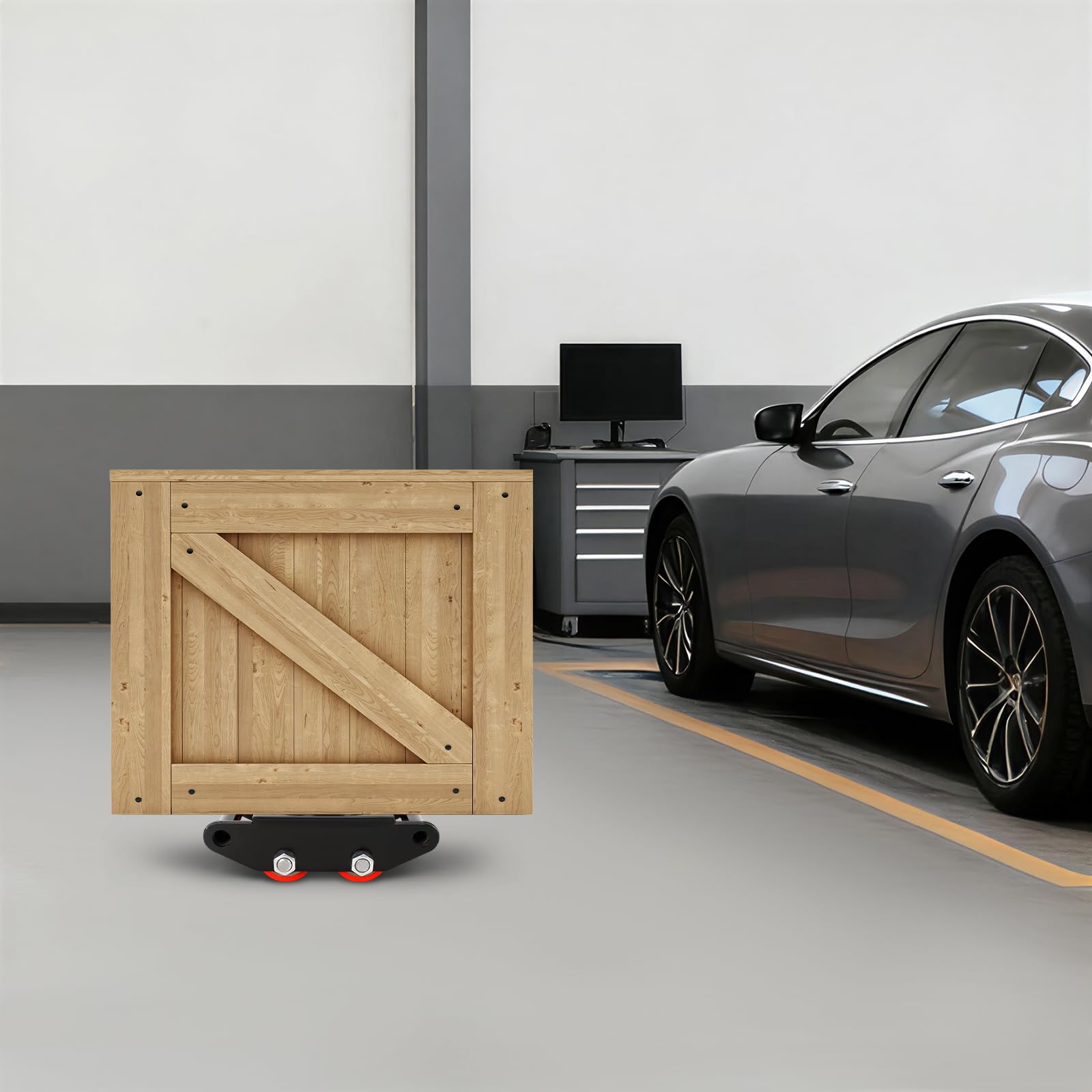 Vassoio Rotolante Carico Pesante 6T, Rullo Manution Mobili Industriali, Macchina di Spostamento 6T Professionale, Cuscinetto Solido, Rotazione 360°, Carrello Trasporto Laboratorio Logistico, Acciaio