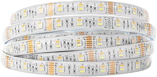 BTF-LIGHTING 5050 RGBWW RGB+CCT RGB+Cool White+Warm White 5 Colors in 1 LED 5m 16.4ft 60LEDs/m Multi-Colored LED Tape Lights IP65 Silicone Coating Waterproof DC12V