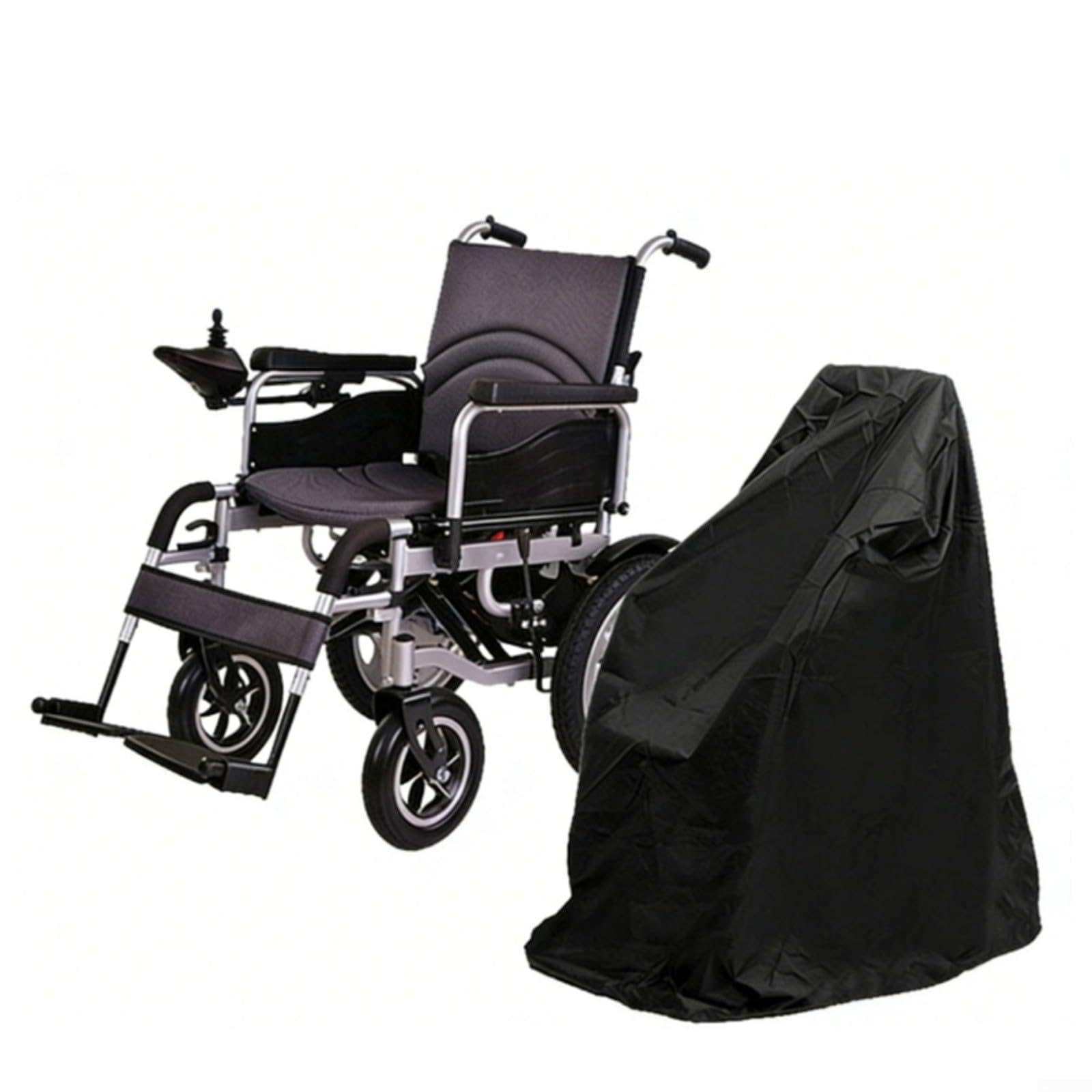 AIKEOU Electric Wheelchair Cover Waterproof 420D Oxford, Dustproof UV Resistant Mobility Scooter Protector for Outdoor Indoor Use, Black(115 * 65 * 90cm),115 * 75 * 130cm