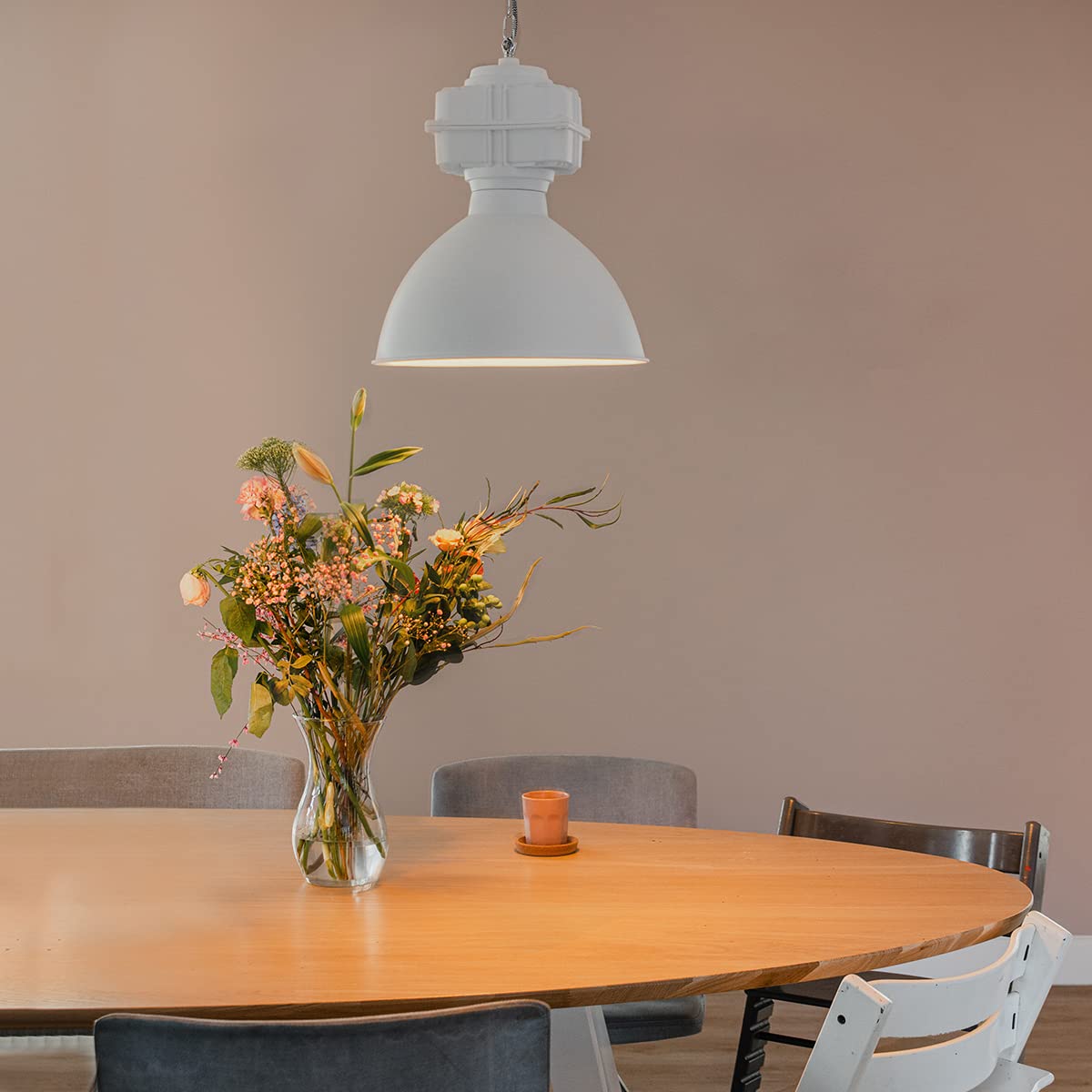 Lampada a sospensione industriale nera - Cabin