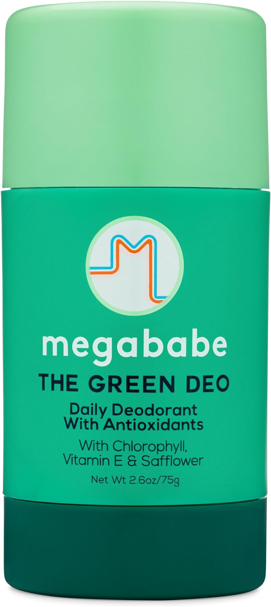 Megababe Daily Deodorant - The Green Deo with Anti-Antioxidants | Aluminum-Free, Solid, All Natural | Geranium & Lemon | Free from Parabens, Sulfates & Phthalates | 2.6 oz