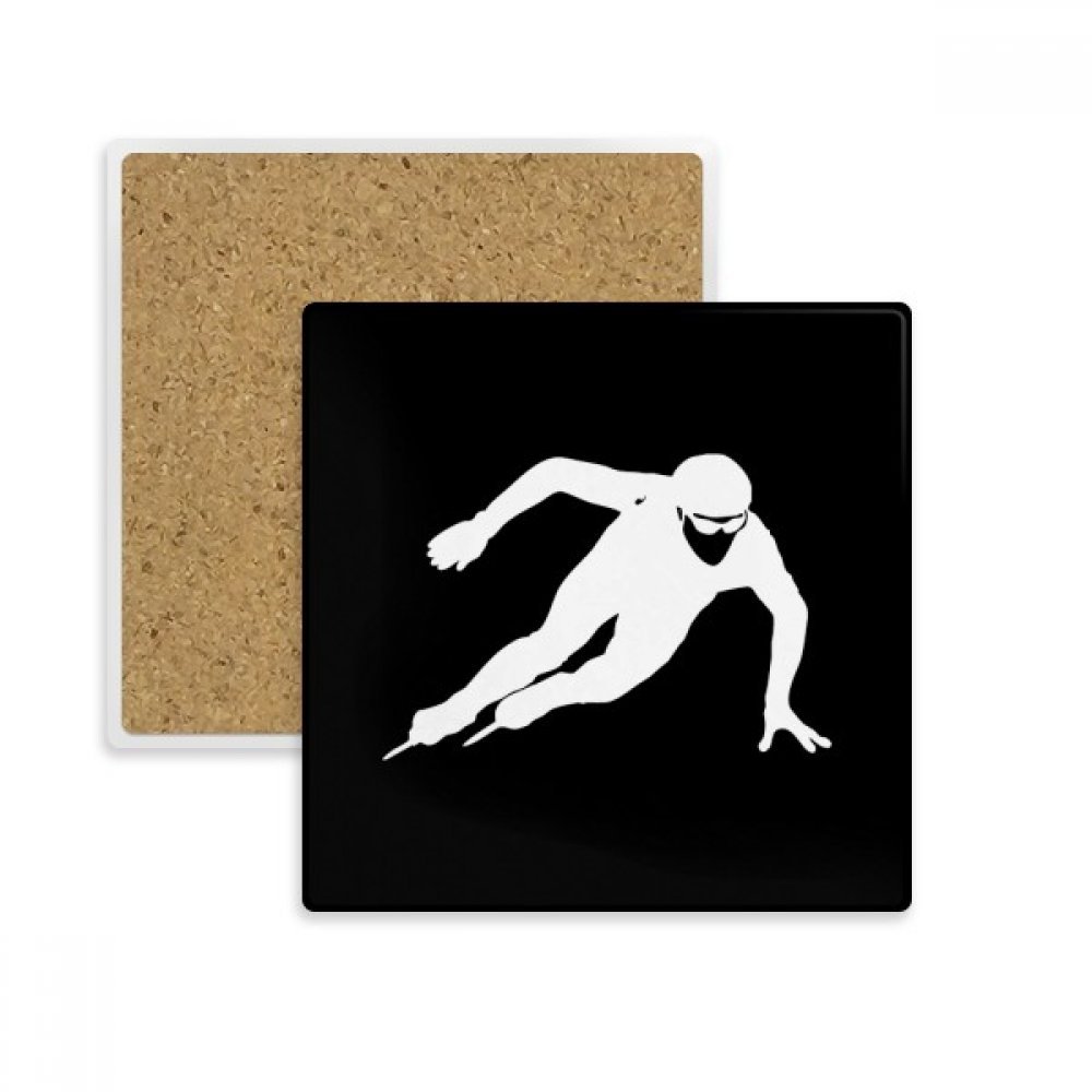 Sport d'hiver dessous de verre cadeau pour fan de patinage