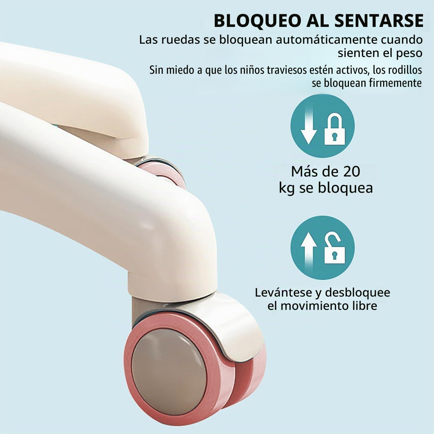 Silla de escritorio infantil, altura regulable con reposabrazos giratorios de 90° y reposapiés, silla giratoria ergonómica para niñas y niños, cómoda silla de aprendizaje para habitación