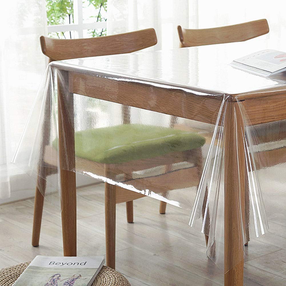 Nappe transparente PVC rectangulaire 120x160cm cristal