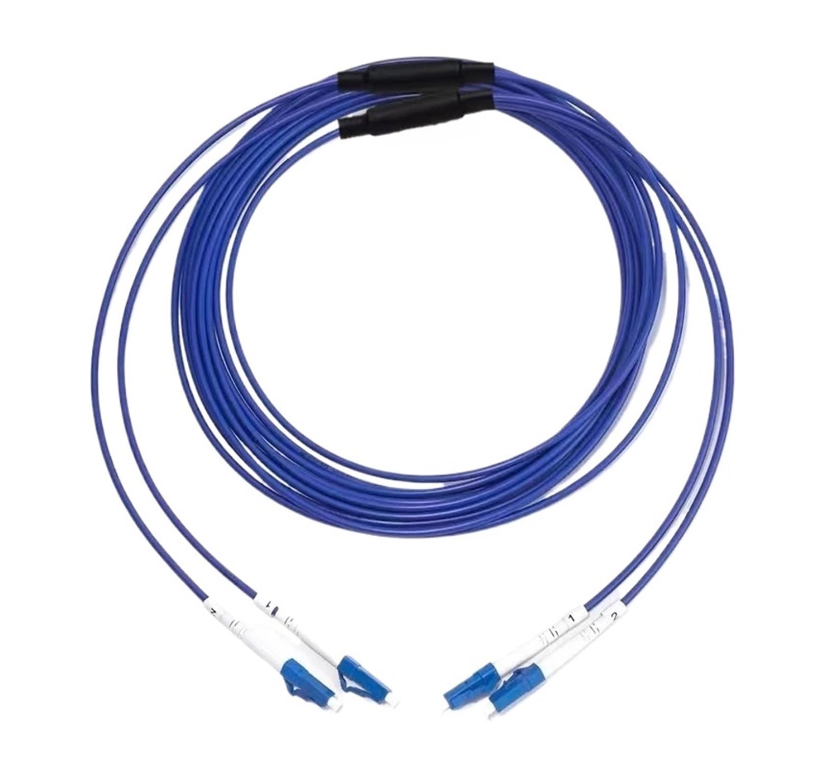 Cordon de raccordement à Fiber Optique blindé, 30m, 2 cœurs, 2C SM MM OM1 OM2 OM3, intérieur et extérieur LC SC FC St LSZH TPU FTTH Jumper 2 cœurs 30mtr(LC-SC,2C Black SM LSZH)
