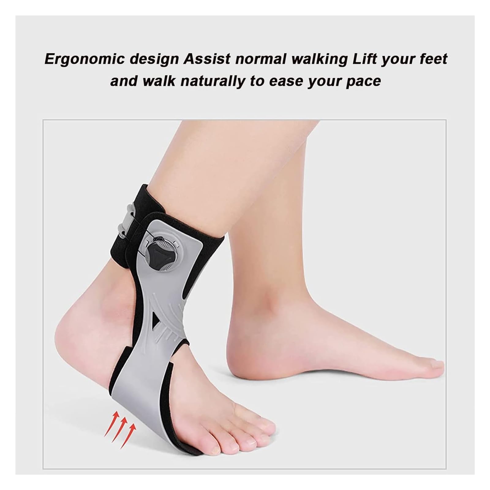 Soporte para Pie Caído | Dispositivo Ortopédico Ajustable Ligero con Ayuda Dorsiflexora, Invisible en Zapatos (Izquierdo/Derecho, Tallas M/L)(Left,L)