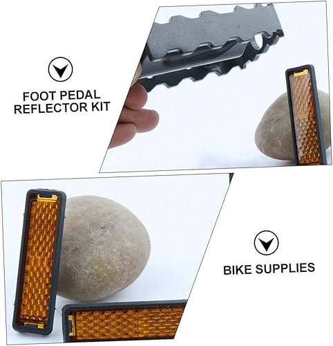 Miniatura 9 de VANZACK Reflectores de pedal de bicicleta, kit de seguridad de conducción nocturna, reflectores de bicicleta para suministros de bicicleta de pie