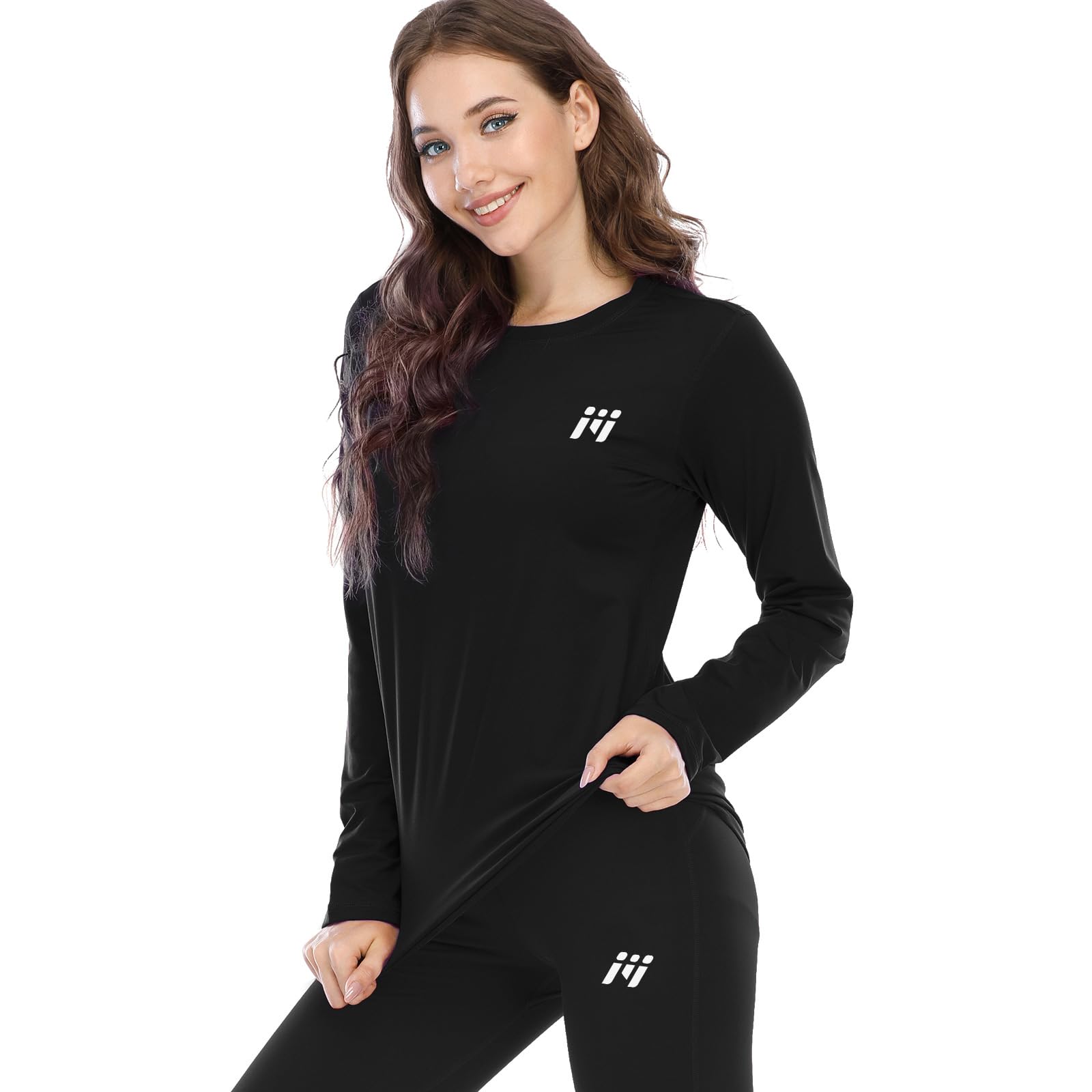 MEETWEE Thermounterwäsche Funktionsunterwäsche Damen, Skiunterwäsche Winter Set Atmungsaktiv Lange Thermo Unterwäsche Tops Thermowäsche Unterhemd