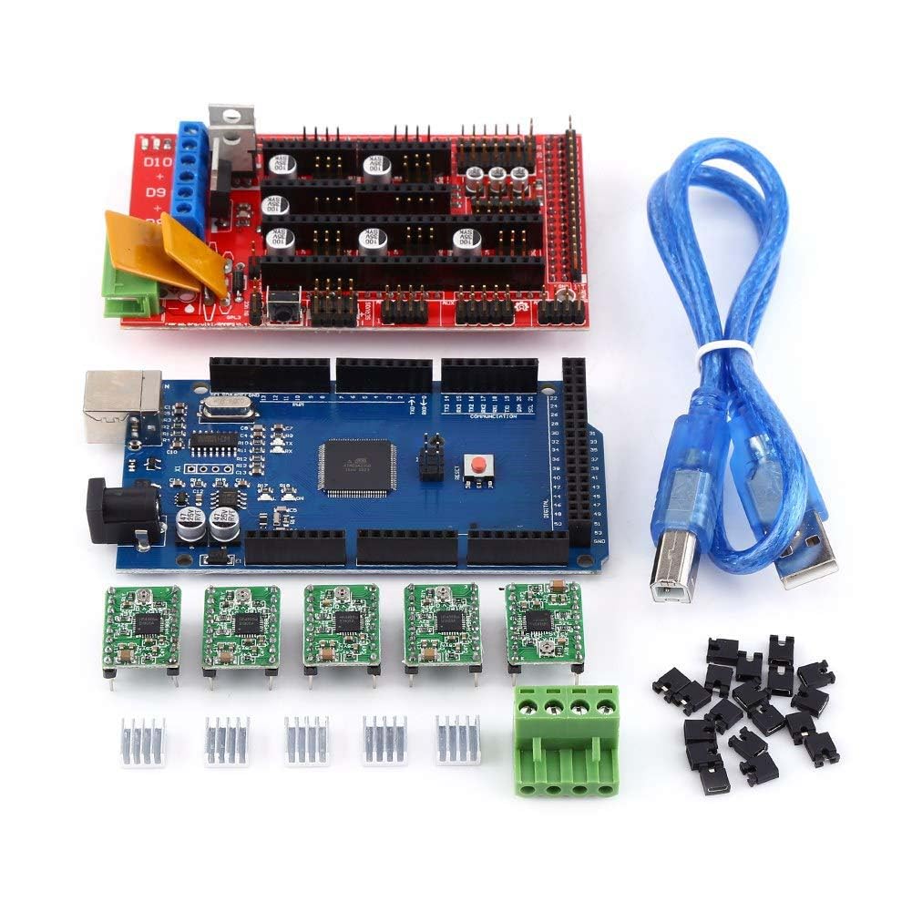 Sponsored Ad – 3D Printer Kit, 3D Printer RAMPS 1.4 Controller Board + R3 + A4988 With Heat Sink USB Calbe Jumper Kit