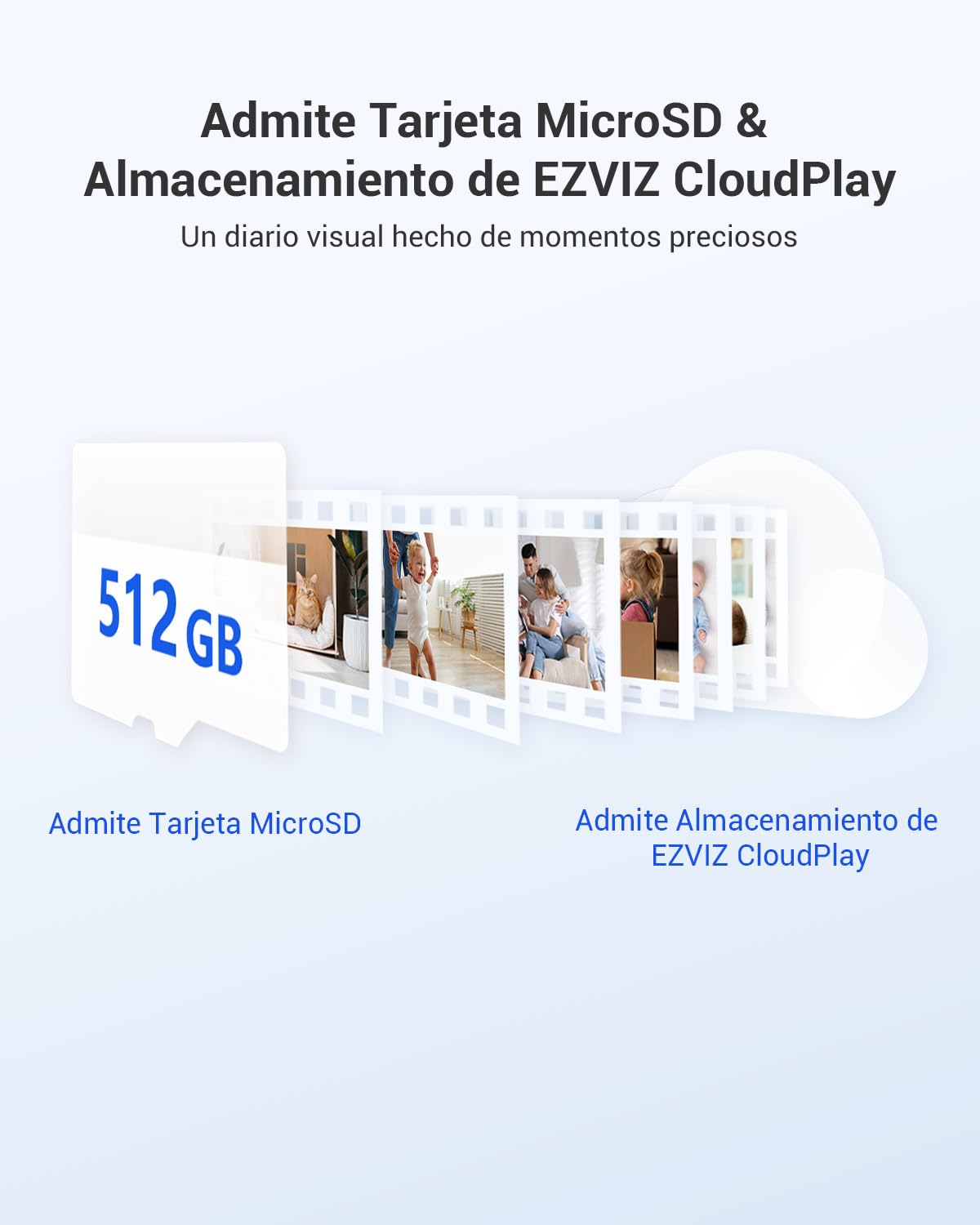 EZVIZ Camara Vigilancia WiFi Interior sin Cables, 1080P Cámara Batería 2000 mAh, Detección de Movimiento Humano PIR, Visión Nocturna Infrarroja, Audio de 2 Vias,Soporta Tarjeta SD hasta 512GB,CB2