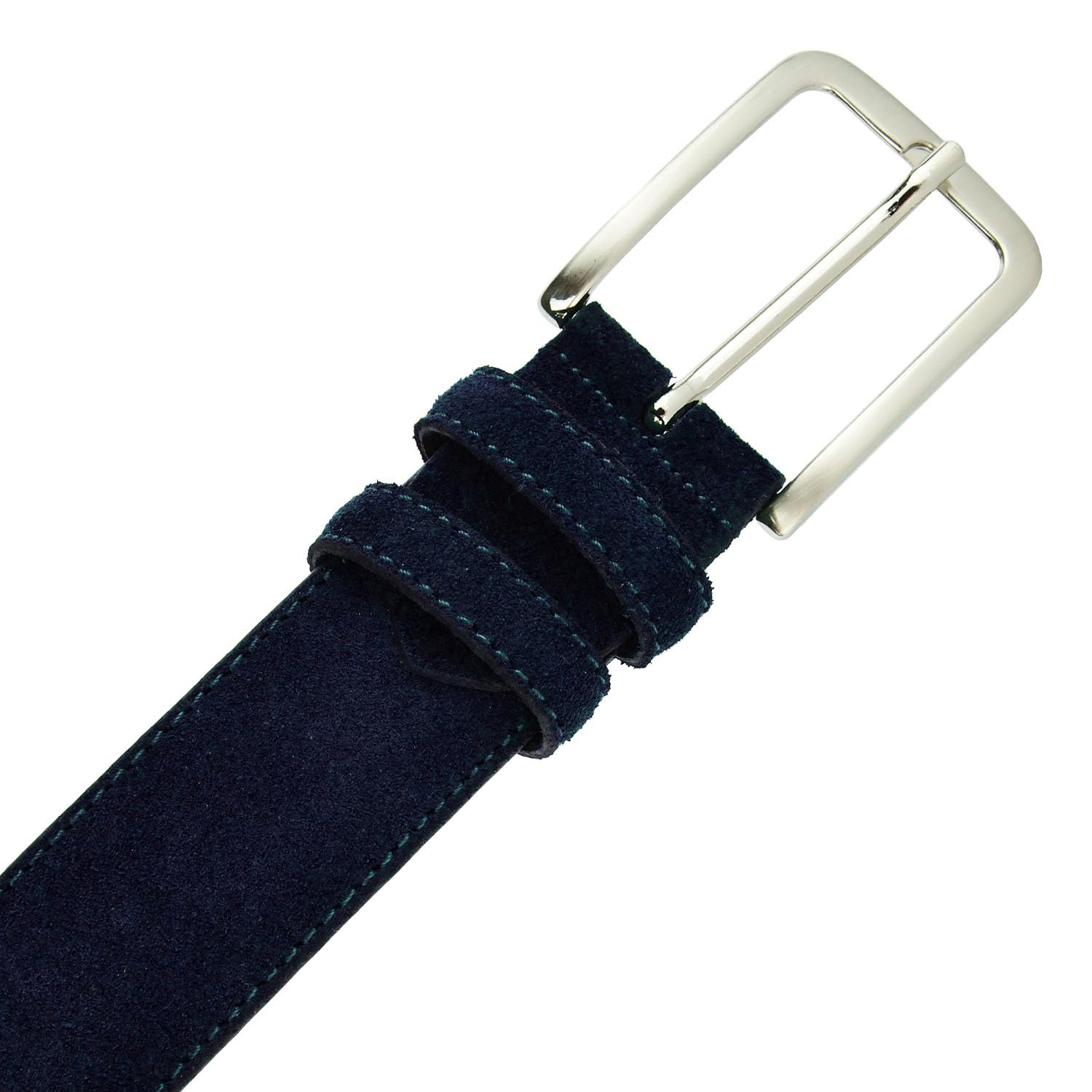 Cinturón de Gamuza para Hombre y Mujer, Piel Auténtica, Made in Italy, Ajustable