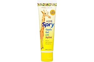 Spry Fluoride Free Baby Toothpaste with Xylitol for Kids 3 Months and up