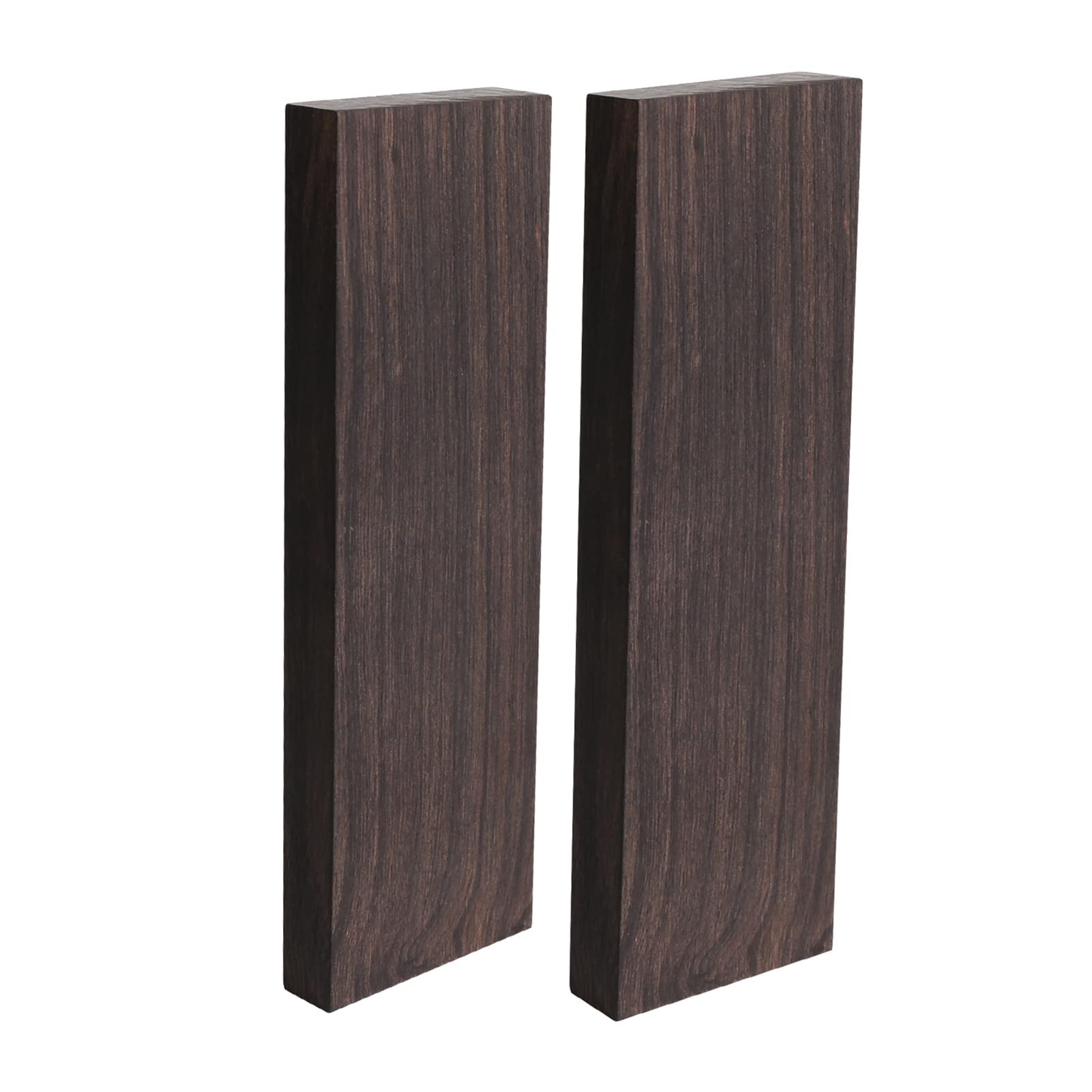 Opilroyn 2Pcs Natural Black Ebony Wood | Custom Tools For Blank | Lumber Blank For Music Instruments Tools, Black Ebony Ebony Knives Handle