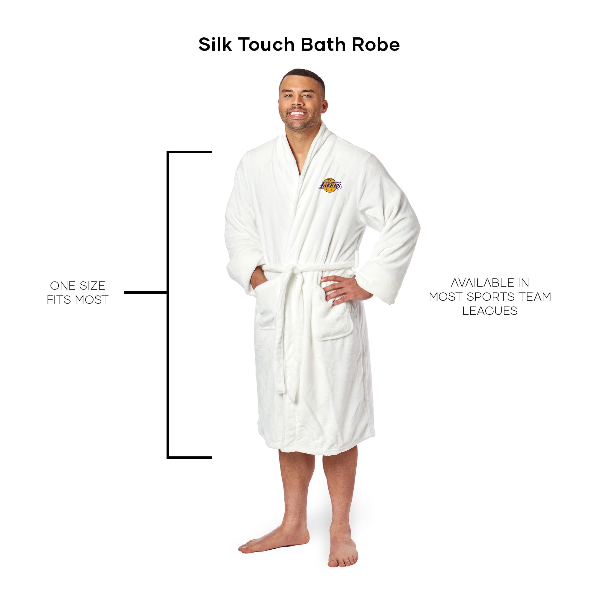 Northwest Silk Touch Bath Robe NBA Miami Heat-Bata de baño para Hombre L/XL, Tacto de Seda, 66 x 119 cm