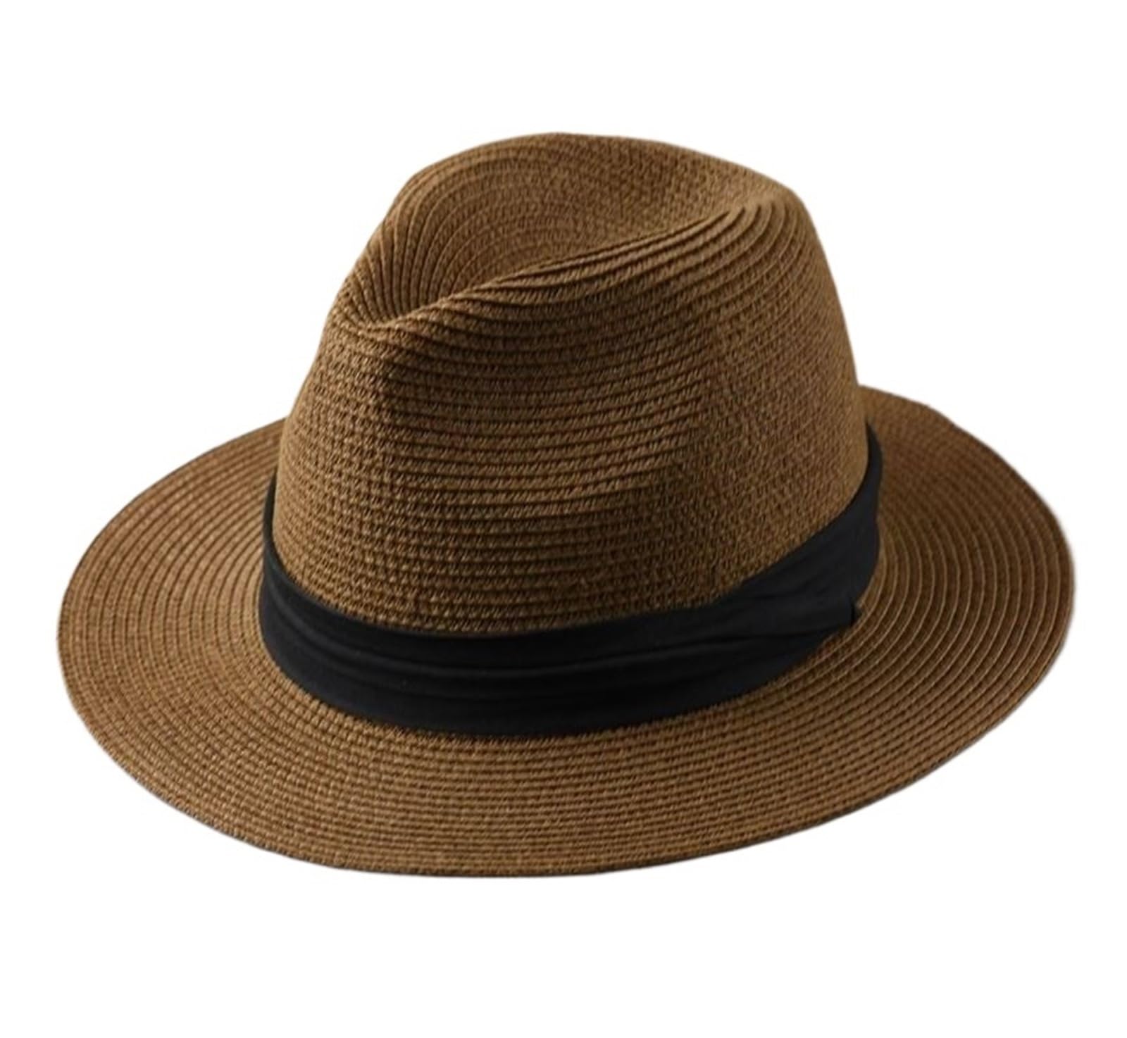 Sombrero de Sol de Verano Sombrero De Paja De Cabeza Grande con Sombrero Tejido De Paja Plegable De Talla Grande 60-64cm Sombrero De Copa For Hombre Protección Solar Sombrero Sombreado