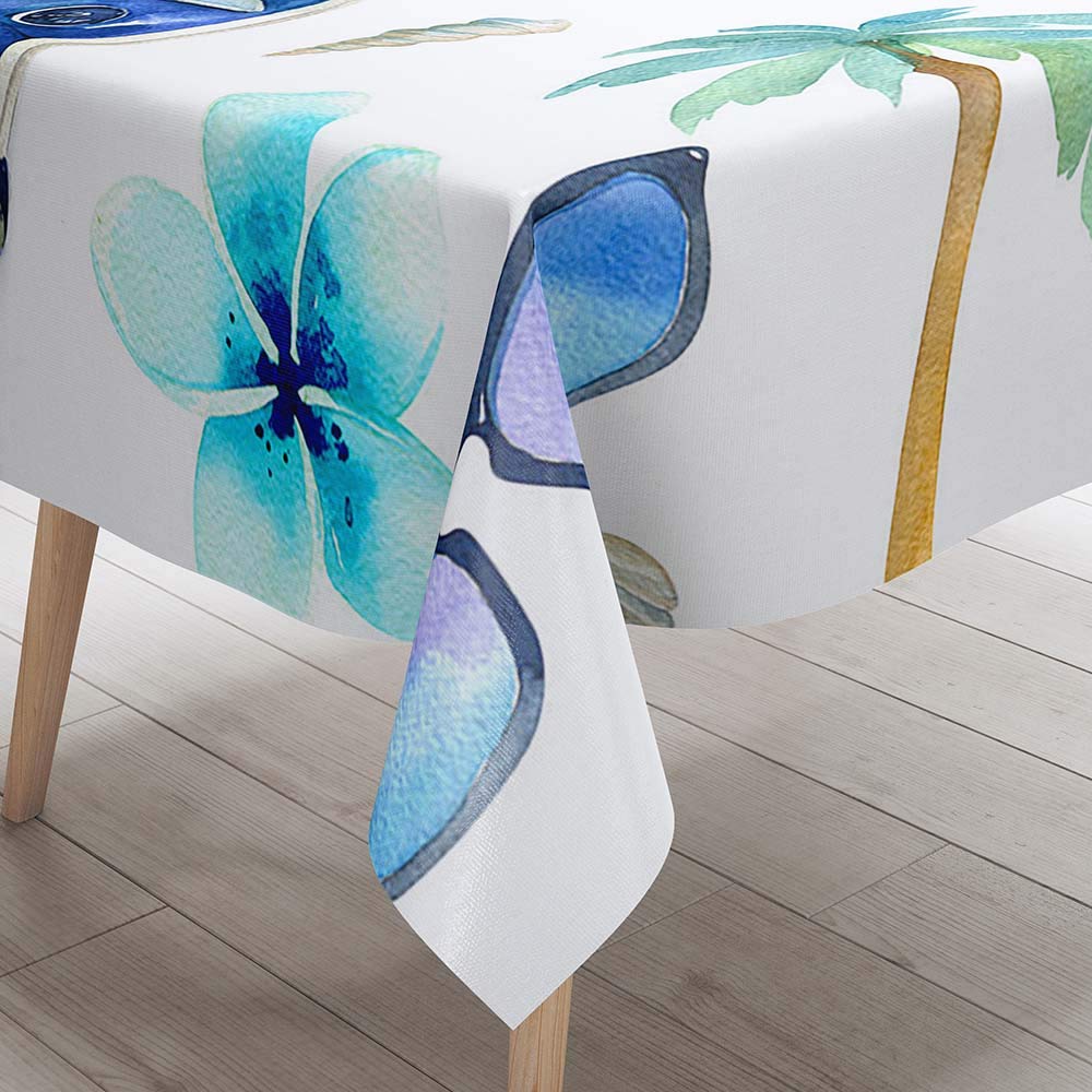Dotbuy-Shop Resort Bus Dotbuy Tablecloth Waterproof, Children Rectangular Table Cloths Easy Wipe Clean Oil-Proof Stain-Resistant Dust-Proof Polyester 3D Printed Table Cover (,100X140cm)