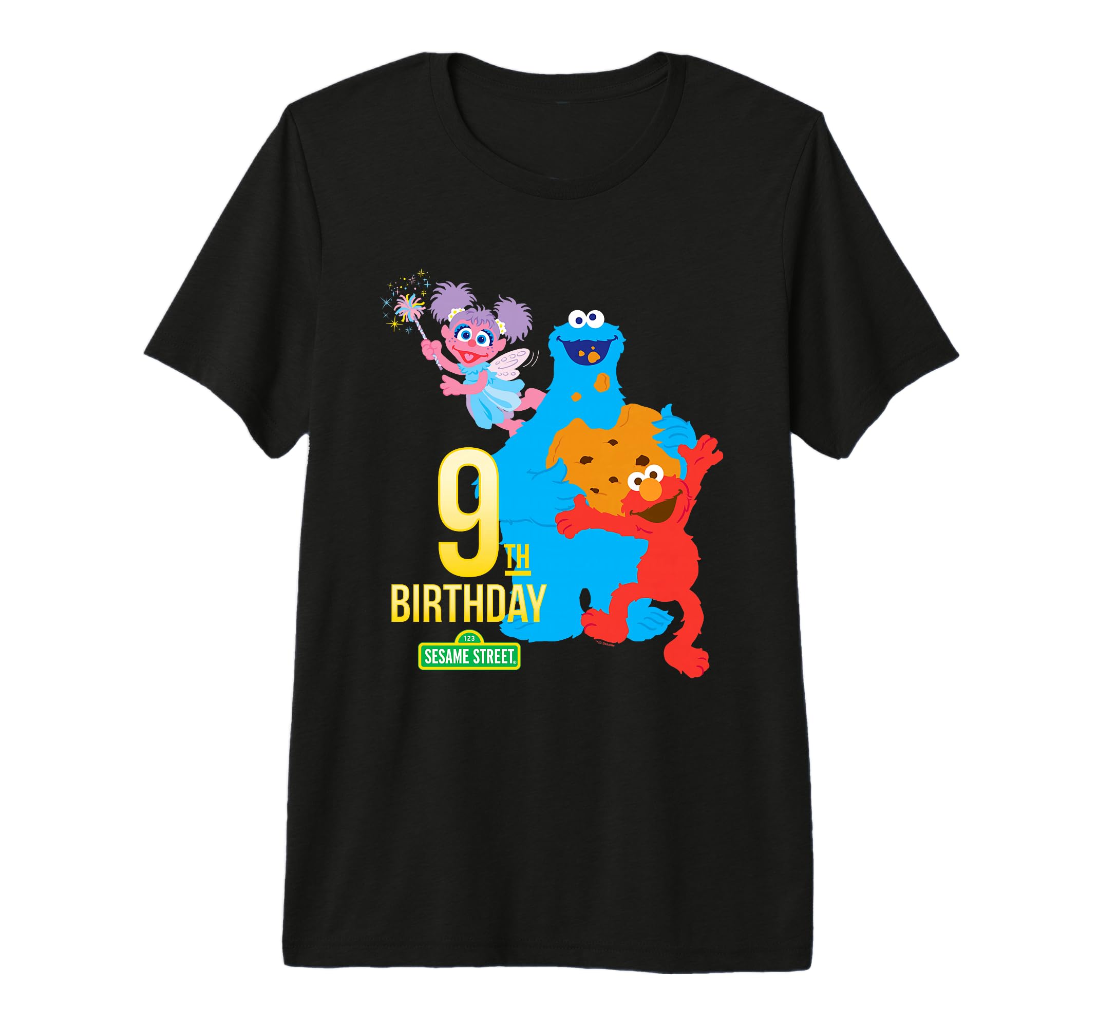 Cadeau anniversaire 9 ans Sesame Street t-shirt premium haut de gamme
