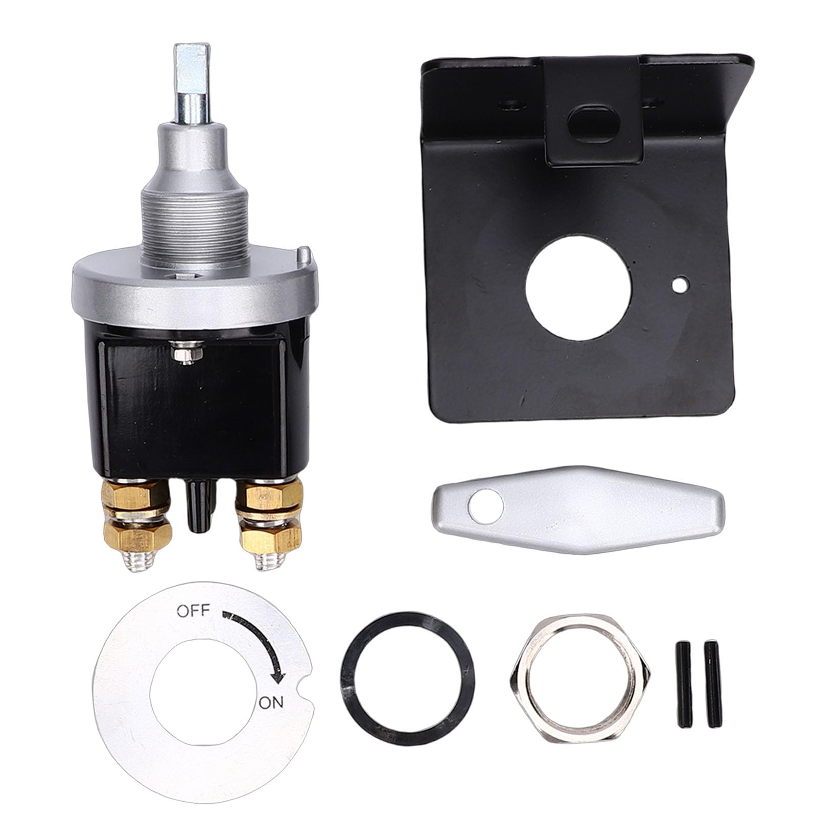 Tbest Interruptor Desconectador de BateríA, Seccionador Giratorio de Corriente 500 A 12-36 V for Autocaravana y Yate