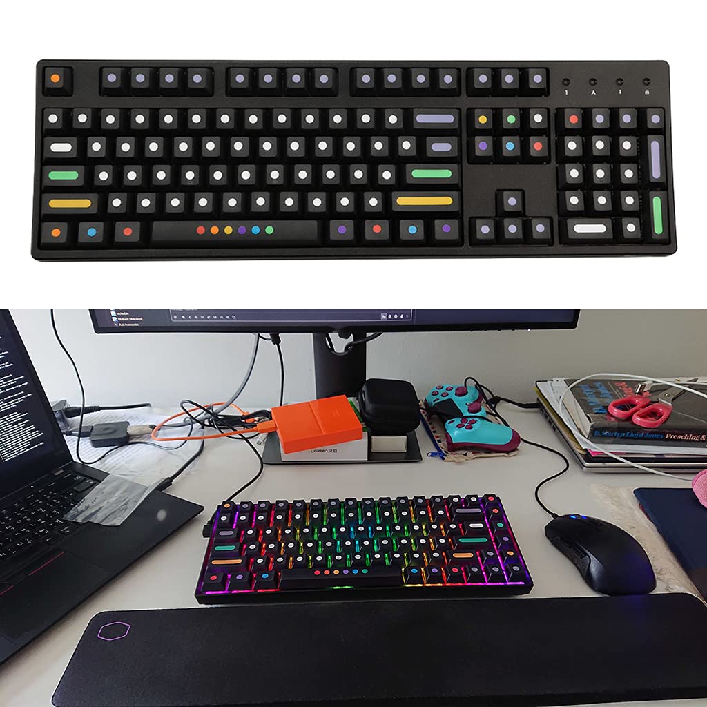 129 klawiszy/zestaw Cherry Profile Dots Keycap PBT 5 stron sublimacja barwnika do nasadki klawiszy do klawiatury mechanicznej iso do Key MX 61