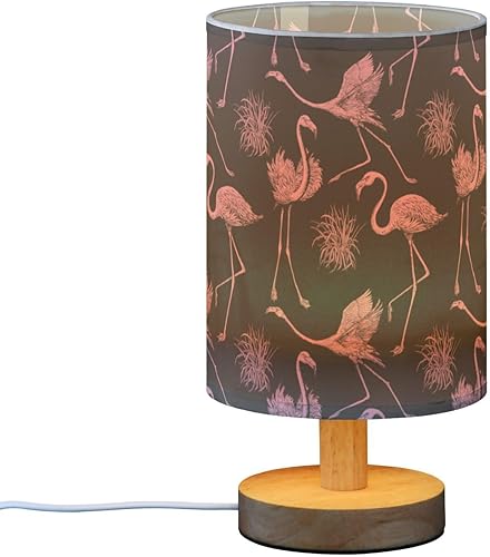 FRODOTGV Table Lamps Night Stand Lamps Small Pink Flamingos Black Lamps for Small Spaces Classroom