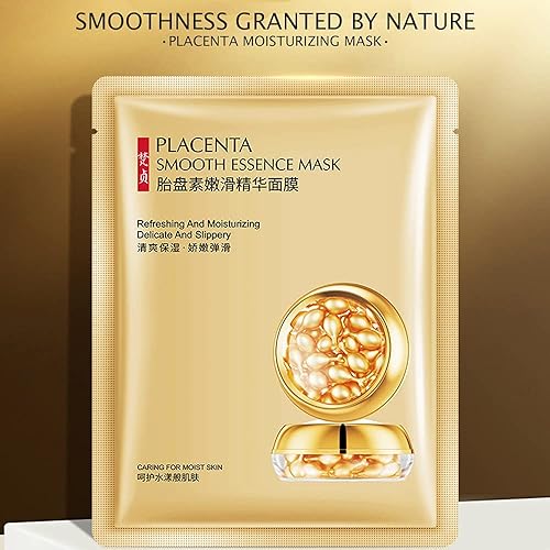 Miniatura 9 de VENZEN 6pcs Placenta Esencia Suave Máscara Facial Refrescante Cara Hidratante Nicotinamida 1.06 oz