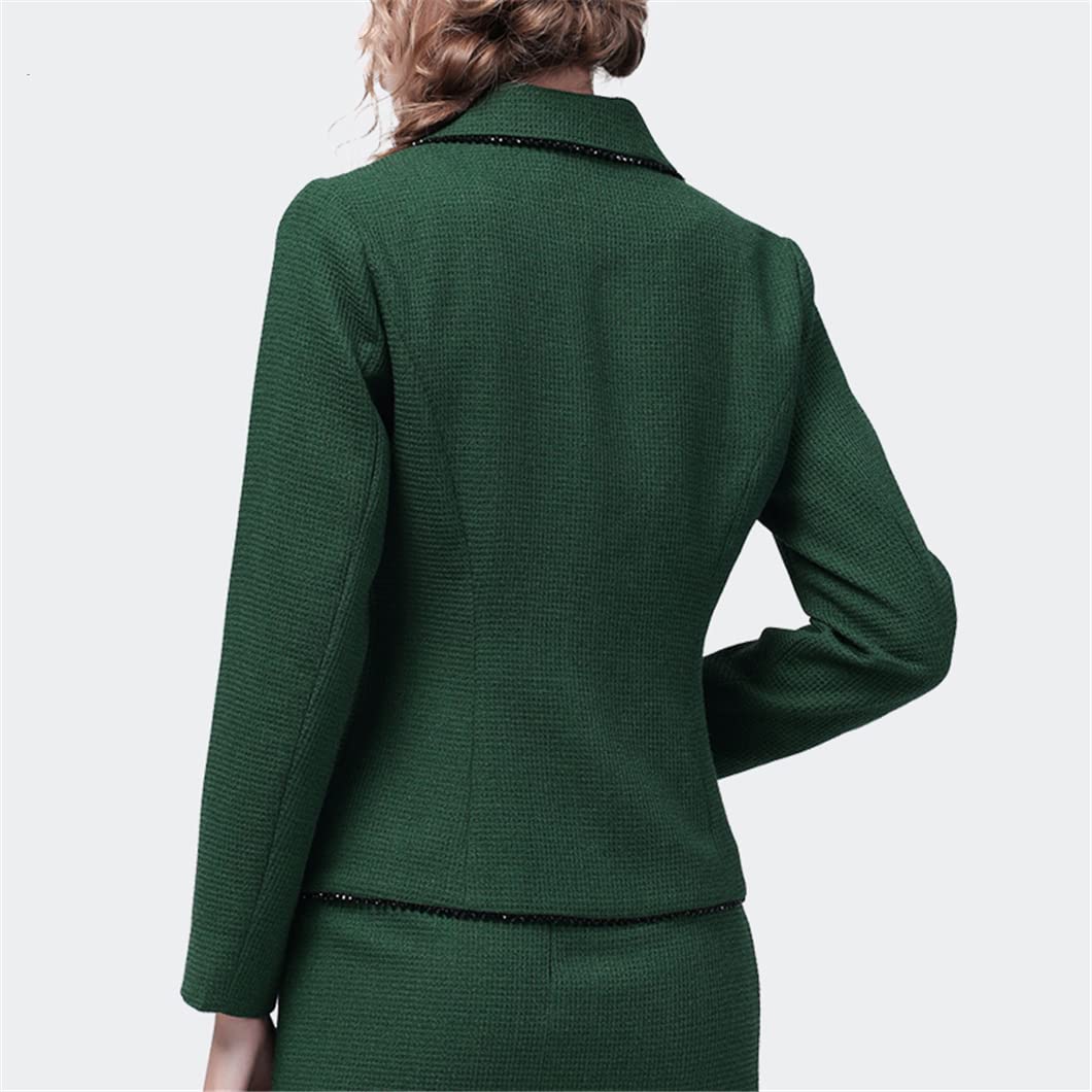 Disimlarl Damska smukła krótka kurtka elegancki garnitur kołnierz dwurzędowy codzienny blezer do biura, GN, 4XL