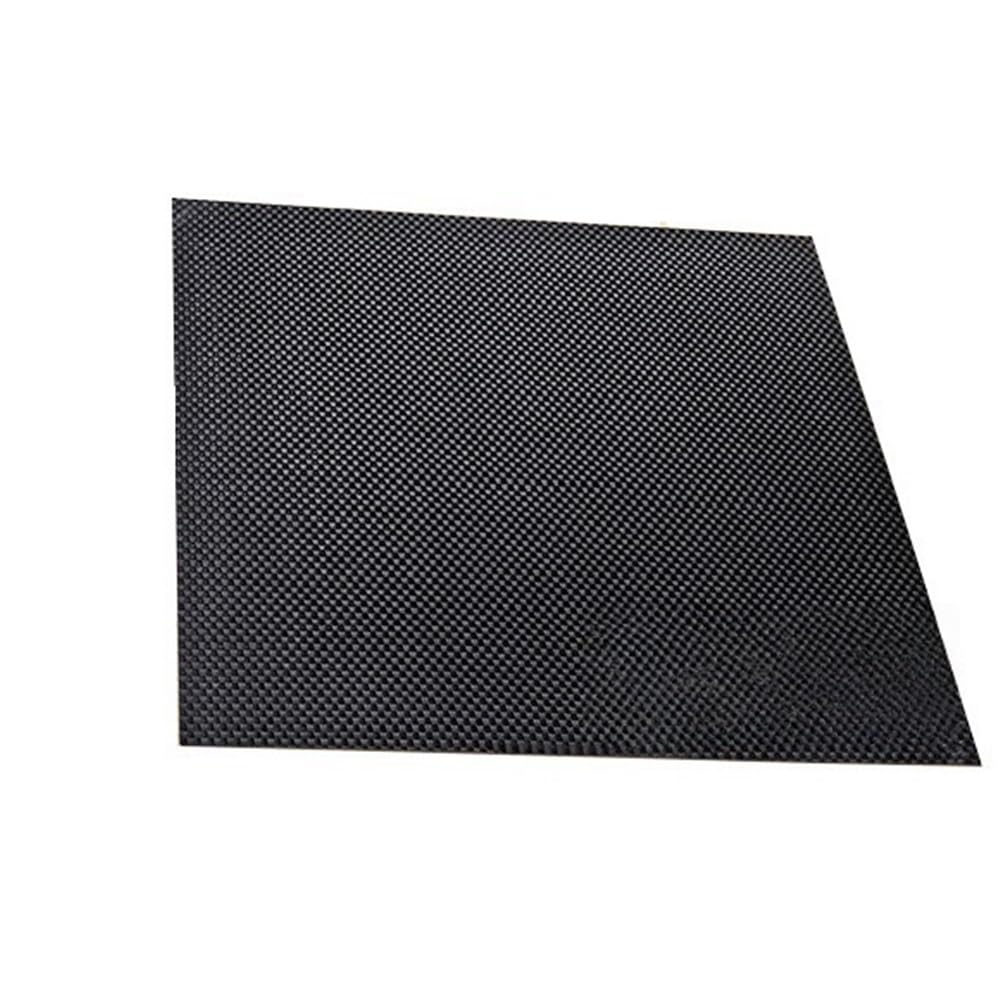 Foglio composito in fibra Pannello quadrato in carbonio resistente all'abrasione, pannello in fibra nera 200 * 400 mm for attrezzature sportive 1 pz(2mm)