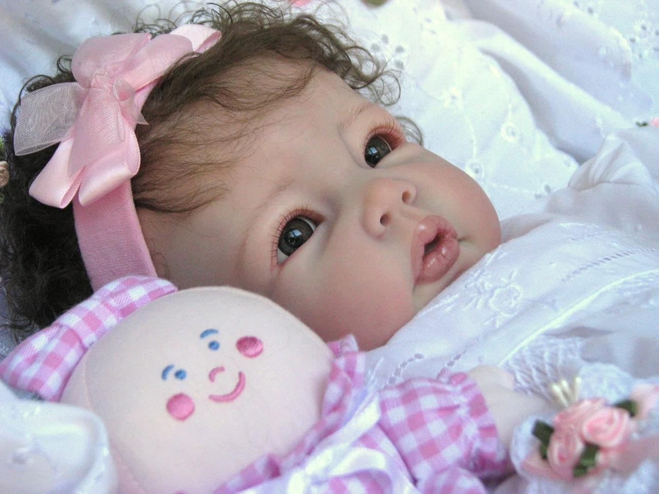 Zero Pam Reborn Baby Dolls Girl 20 inch Lifelike Baby Doll Soft Vinyl Cloth Body Realistic Reborn Doll Eyes Open wiht Real Hair for Girls Toys and Gifts with Accessories