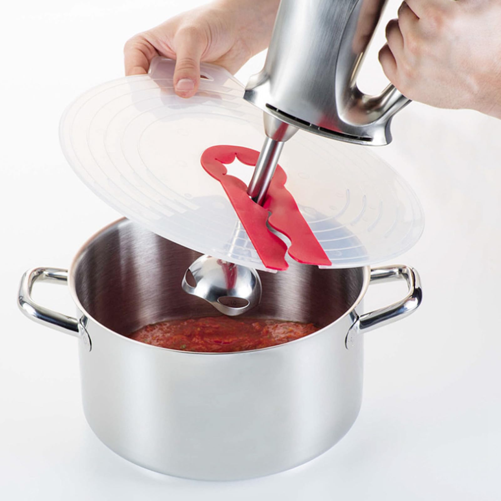 WGFOIP Mixing Bowl Splatter Guard, Universal Protective Splatter Lid Adjustable Hand Blender Bowl Cover for Egg Bowl Whisk - Image 2