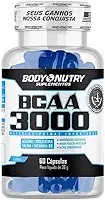 BCAA 3000 Pote 60 Cápsulas Ultra Concentrado Pós Treino ou Pré treino 3g Aminoácidos Essenciais Leucina Isoleucina Valina + Vitamina B6 Absorção Recuperação Importado Original - Body Nutry