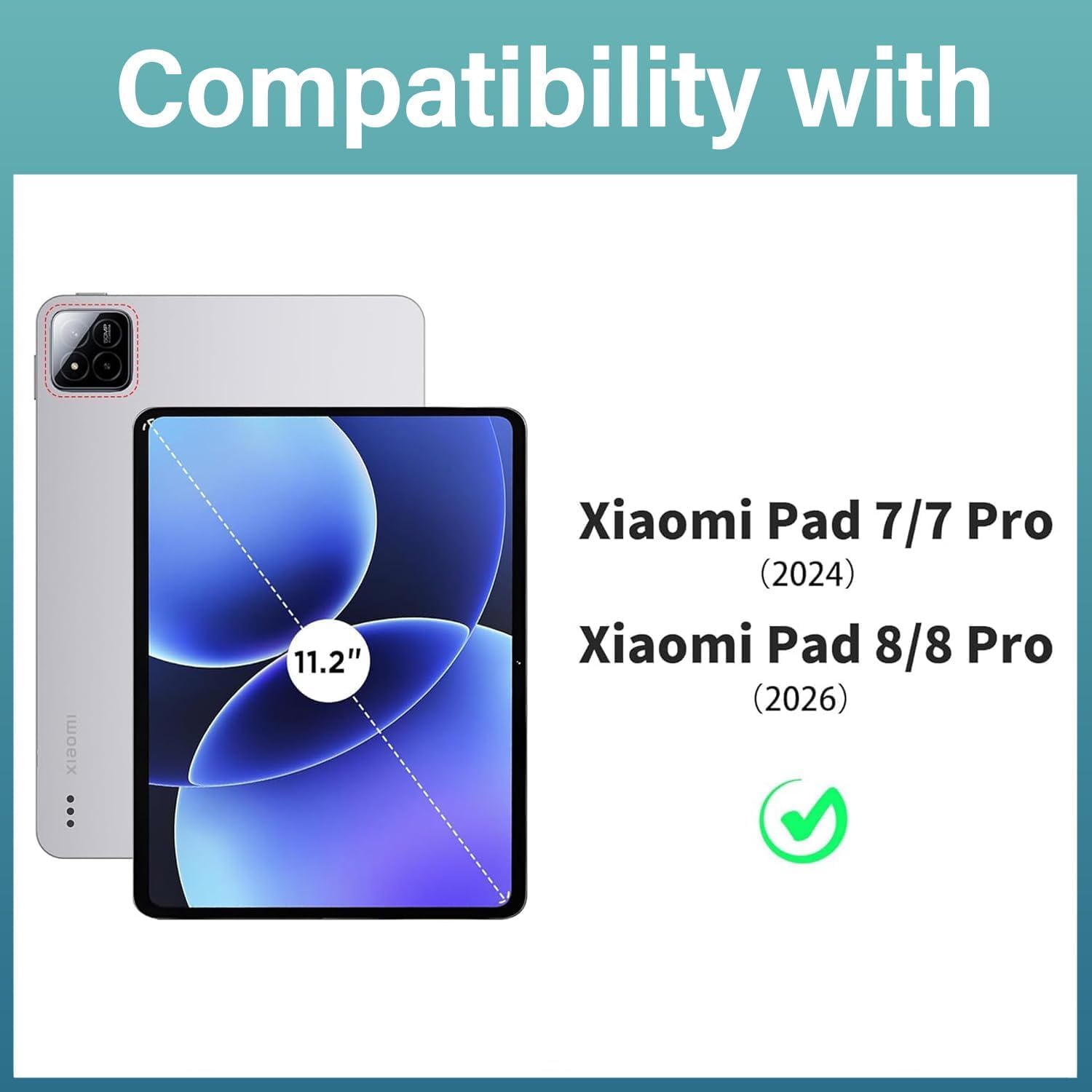 typecase Keyboard Case for Xiaomi Pad 8/Pad 7/Pad 7 Pro (11.2 inch,2026/2025/2024) with Multi-Touch Trackpad,Pen Slot,Multi Viewing Angle with Magnetically Detachable Wireless Bluetooth Keyboard Case — Amazon image 2