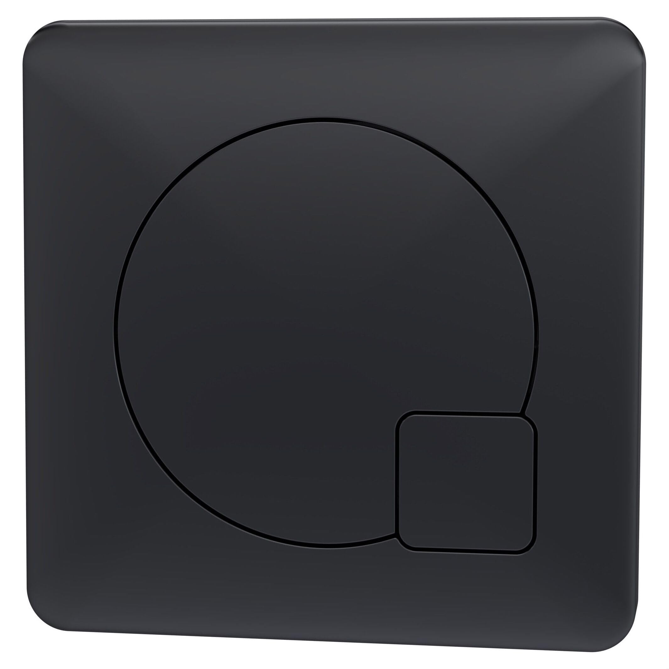 Balterley Black Dual Toilet Flush Button, Modern Square Dual Push Button Toilet Flush System Replacement For Cistern, Push Buttons Replacement For Bathroom Cistern Toilets - 99 X 70Mm (Matt )