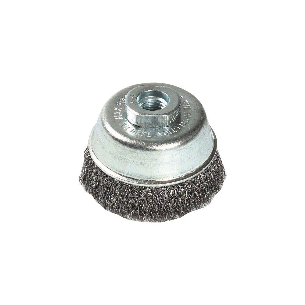 TIVOLY Xt20211000369 M14 Cutting Brush for Grinder Corrugated Steel Wire, Metal Stripping Diameter 75 mm Abrasives