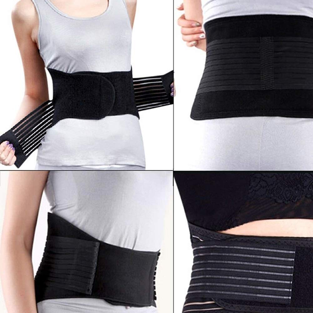 cintura di sostegno lombare, Supporto for la parte bassa della schiena regolabile for terapia magnetica autoriscaldante for scoliosi sciatica ed ernia del disco(S)