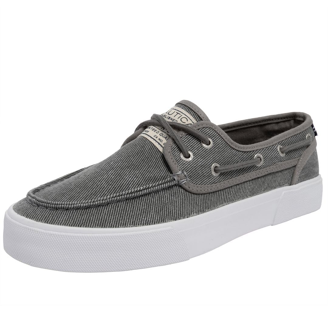 Nautica Men's Casual Boat Shoes, Moc-Toe Loafers with Cushioned Insole, Deck Fashion Sneaker