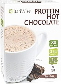 BariWise Protein Hot Cocoa, Chocolate - 2g Net Carbs, 80 Calories, 15g Protein (7ct)