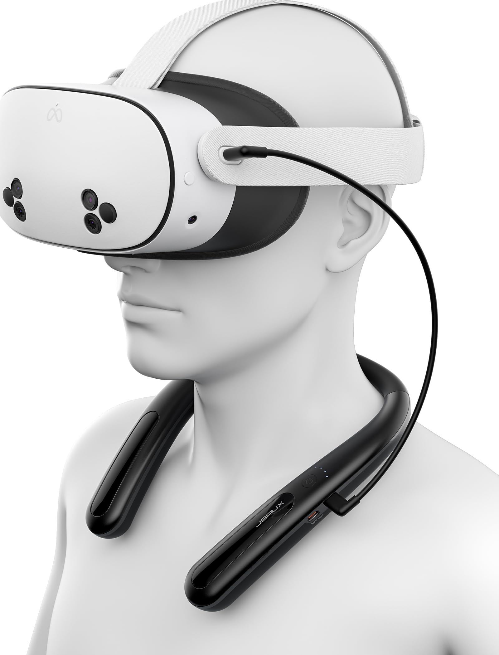 Battery Pack for Oculus Quest 3, 10000mAh PD Fast Charger Battery Pack (Extra 4-6 H Playtime), VR Extend Power Accessories, Compatible with Oculus Quest 2, Meta Quest 3, PSVR 2, Pico 4, Black